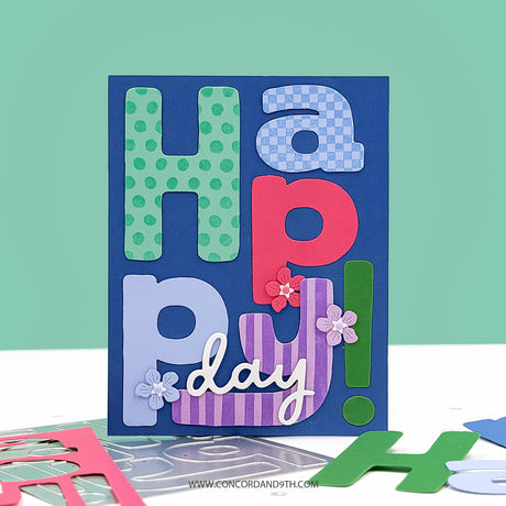 Concord & 9th Big Happy Patterns Stamp Set (6 x 6)
