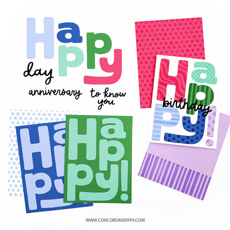Concord & 9th Big Happy Patterns Stamp Set (6 x 6)