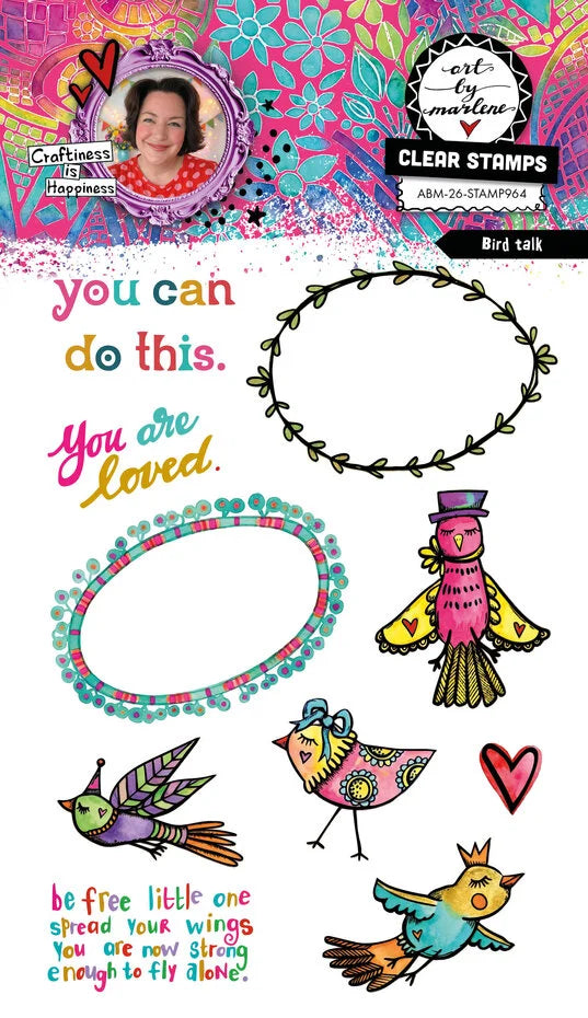 Studio Light Art By Marlene Clear Stamp Bird Talk - ABM-26-STAMP964