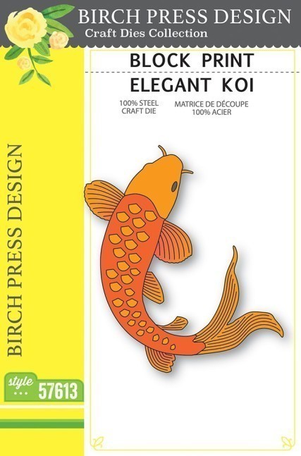 Birch Press Design Block Print Elegant Koi