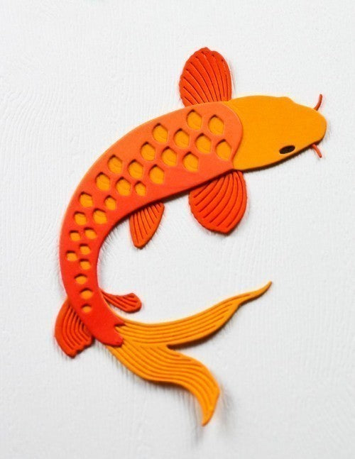 Birch Press Design Block Print Elegant Koi