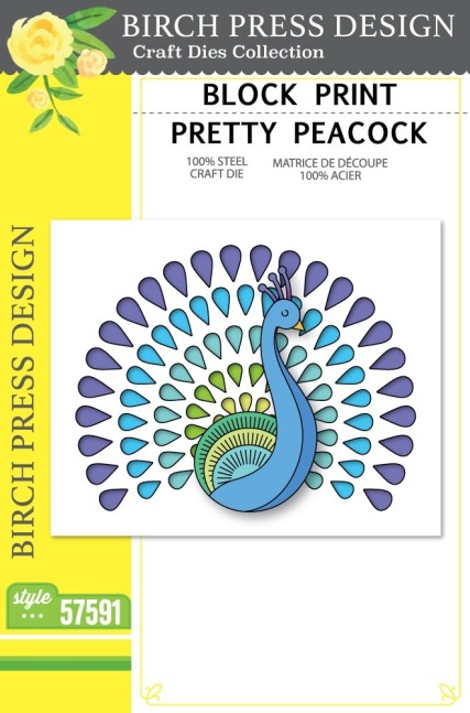 Birch Press Design Block Print Pretty Peacock