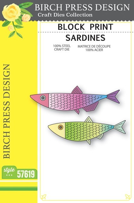 Birch Press Design Block Print Sardines