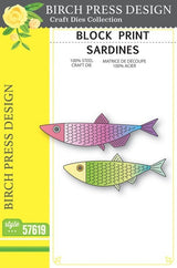 Birch Press Design Block Print Sardines