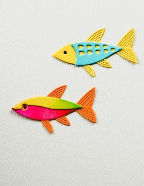 Birch Press Design Block Print Swimmer Fish