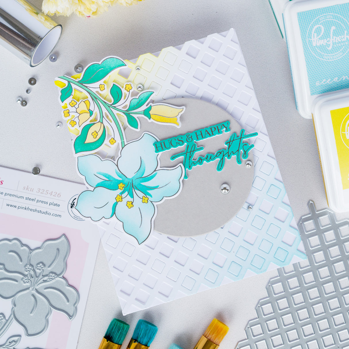 Pinkfresh Studio Bloom & Buds Stamp / Die / Stencil Bundle