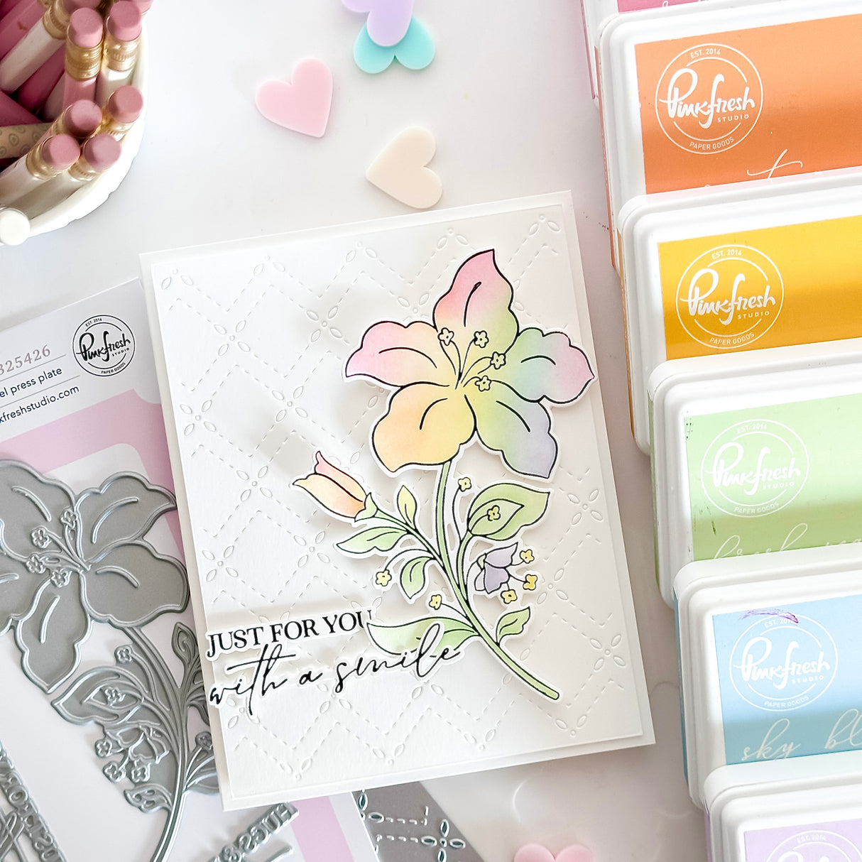 Pinkfresh Studio Bloom & Buds Stamp / Die / Stencil Bundle