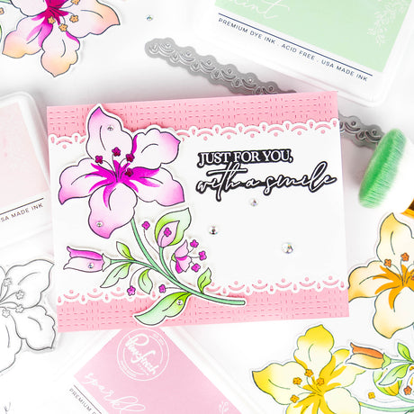 Pinkfresh Studio Bloom & Buds Stamp / Die / Stencil Bundle