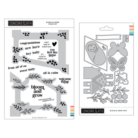 Concord & 9th Woven Words Stamp Set (4 x 6)& Die Bundle