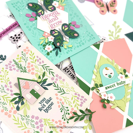 Concord & 9th Bloom & Grow Stamp Set (6 x 8) & Die Bundle