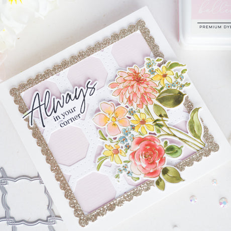 Pinkfresh Studio Blooming Daydream stamp, Die, Stencil and Washi Bundle