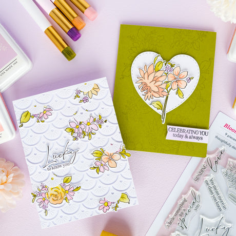 Pinkfresh Studio Blooming Daydream stamp, Die, Stencil and Washi Bundle