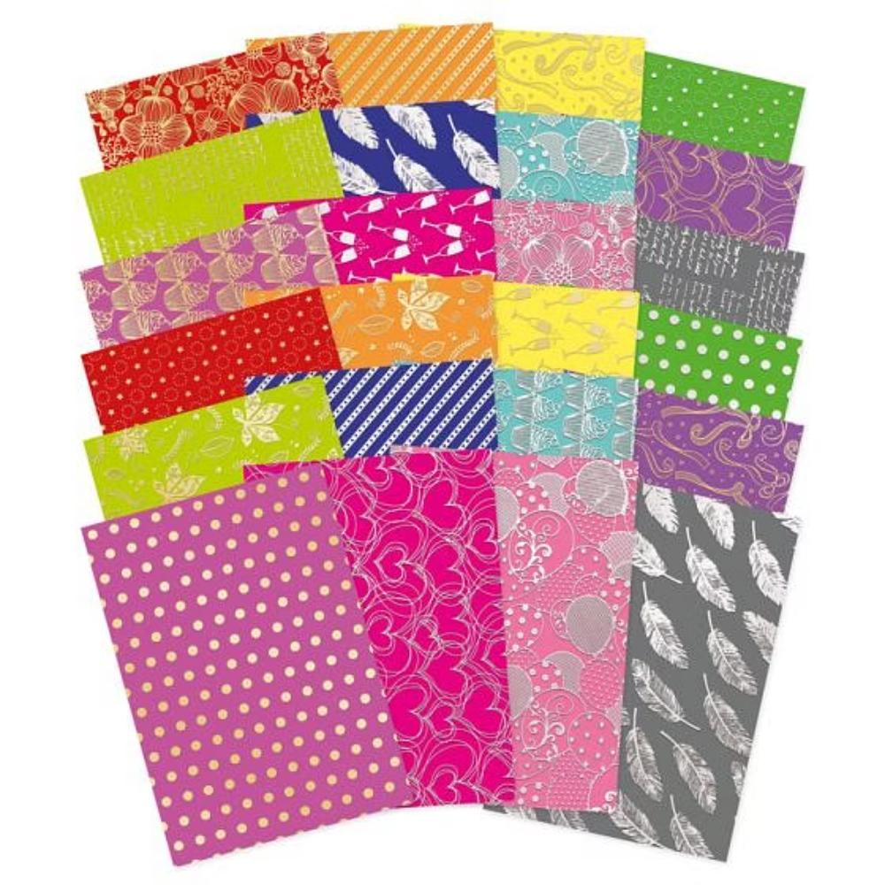 Hunkydory Crafts Bold & Bright Stickables A5 Self-Adhesive Foiled Papers