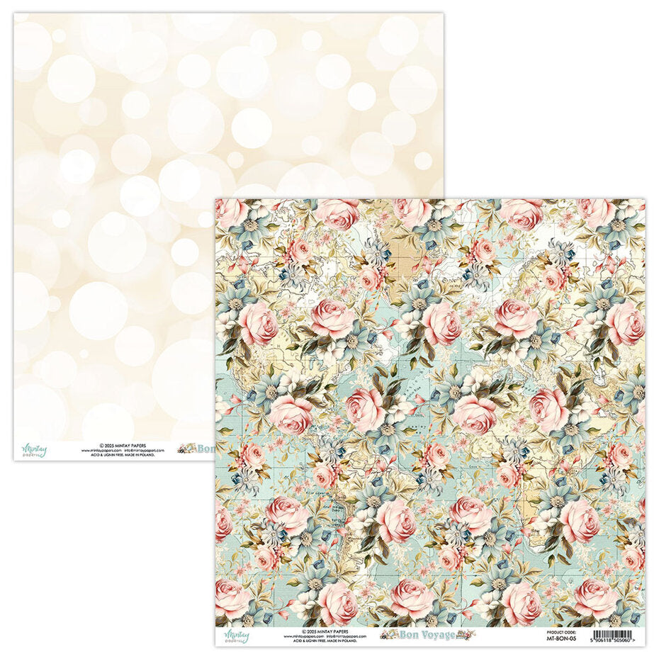 Mintay Bon Voyage 8x8 Inch Scrapbooking Paper Pad (MT-BON-08)