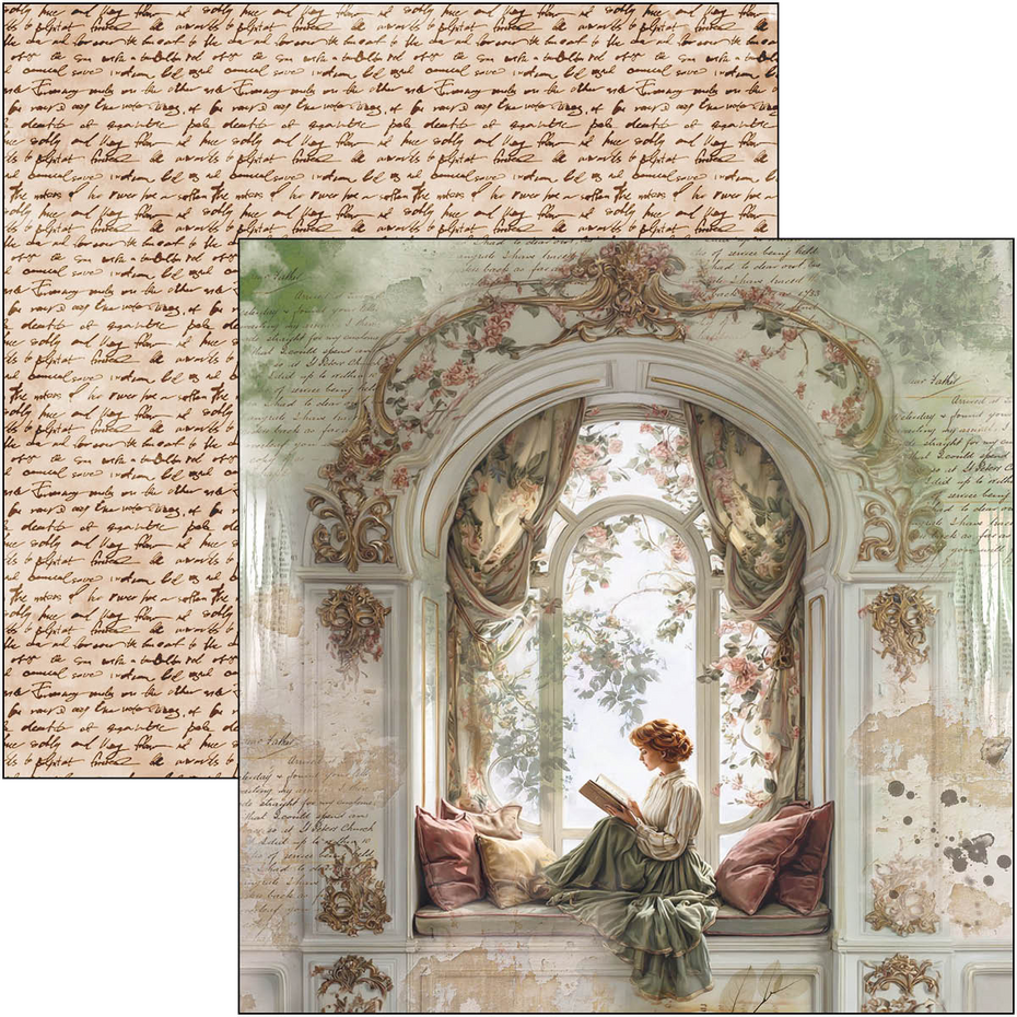 Ciao Bella Book Lovers 12x12 Inch Patterns Pad (8pcs) (CBT091)