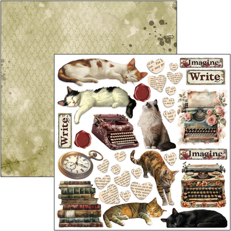 Ciao Bella Book Lovers 6x6 Inch Fussy Cut Pad (24pcs) (CBQE091)