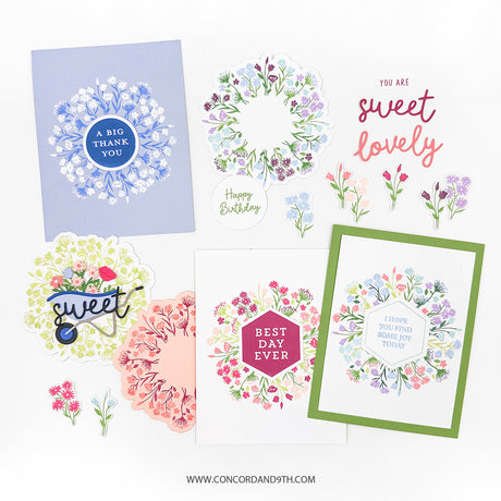Concord & 9th Bouquet Turnabout™ Stamp Set (6 x 6) & die Bundle