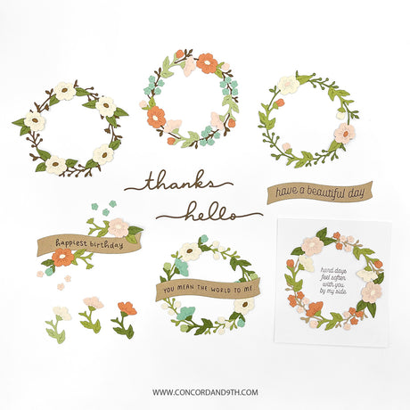 Concord & 9th Briar & Blooms Stamp Set (3" x 4") & Die Bundle