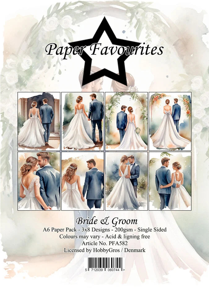 Paper Favourites Bride and Groom A6 Paper Pad - PFA582