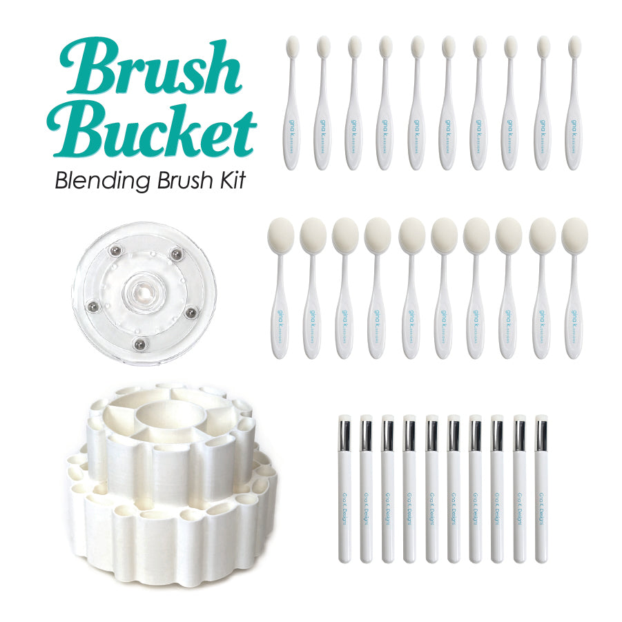 Gina K Design TOOL- Brush Bucket Blending Brush KIT postage as per actuals