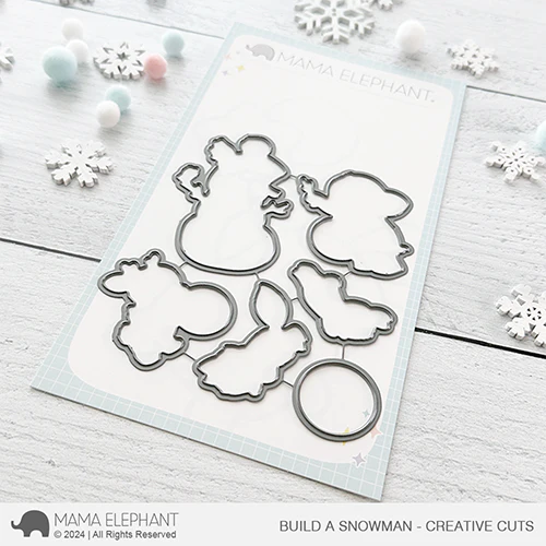 Mama Elephant Build a Snowman - Creative Cuts