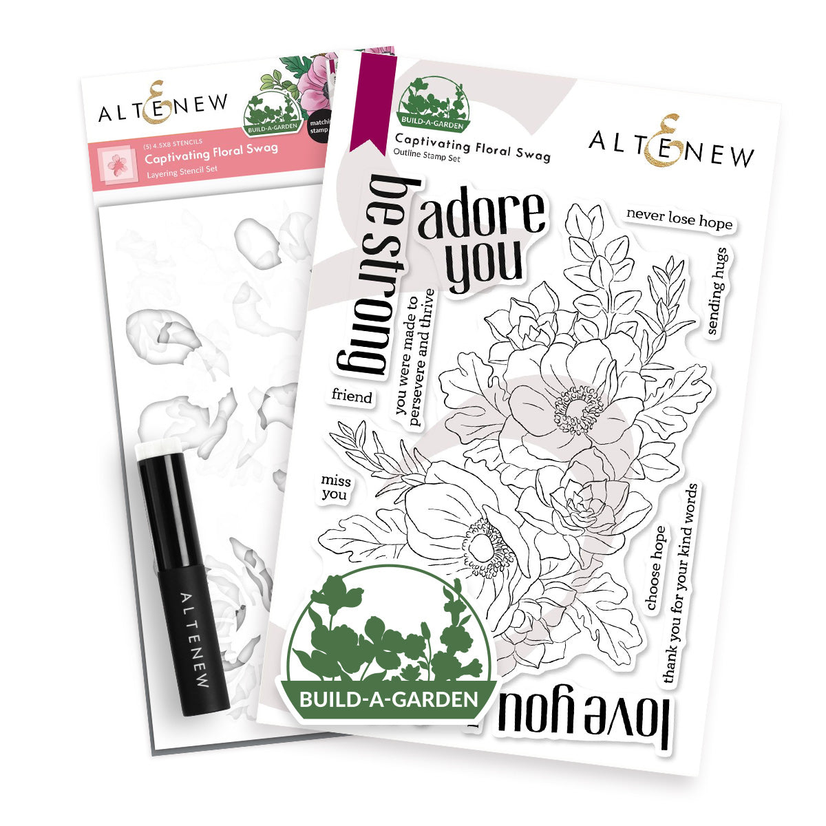 Altenew Build-A-Garden: Captivating Floral Swag & Add-on Die Bundle