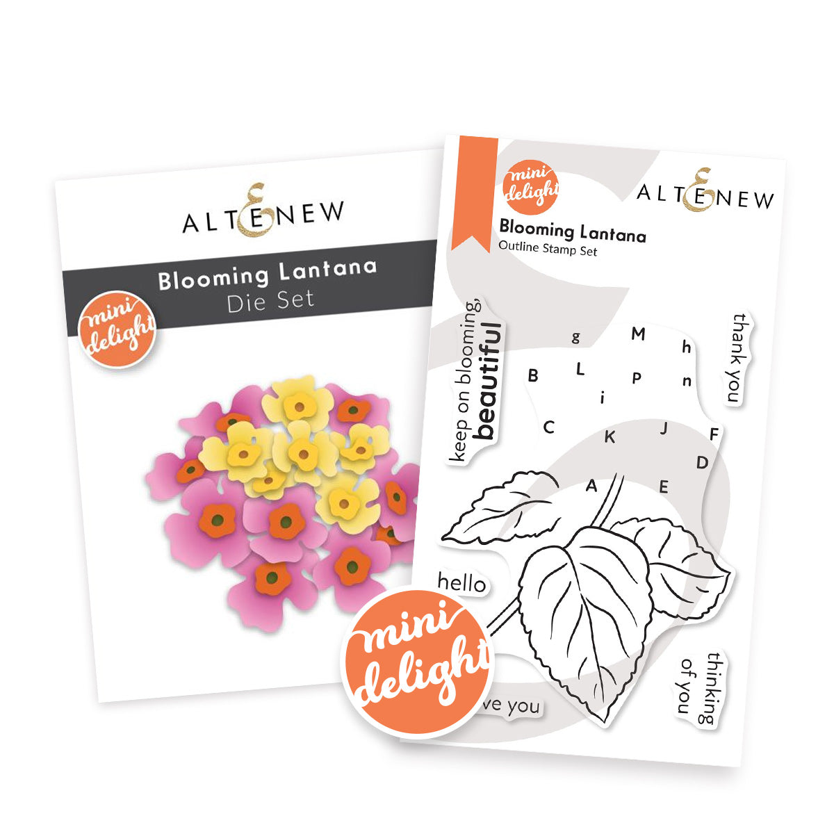 Altenew Mini Delight: Blooming Lantana Stamp & Die Set
