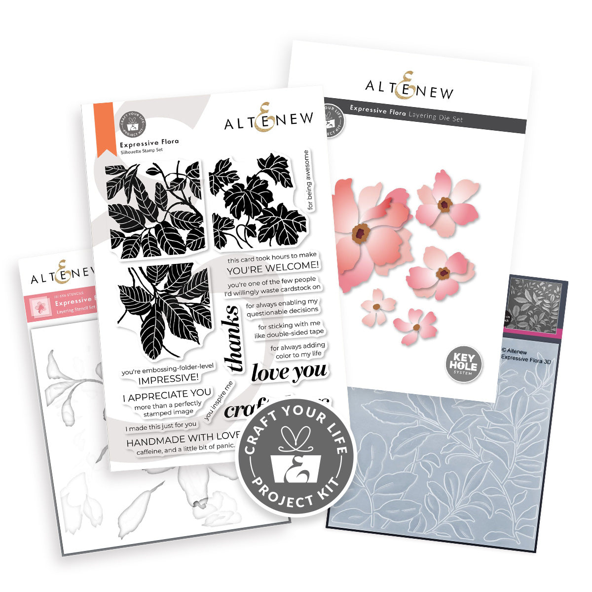 Altenew Craft Your Life Project Kit: Expressive Flora & Add-on Die Bundle - ALT11641BN