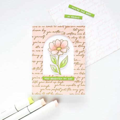 Hero Arts Positive Script Bold Prints Cling Rubber Stamp