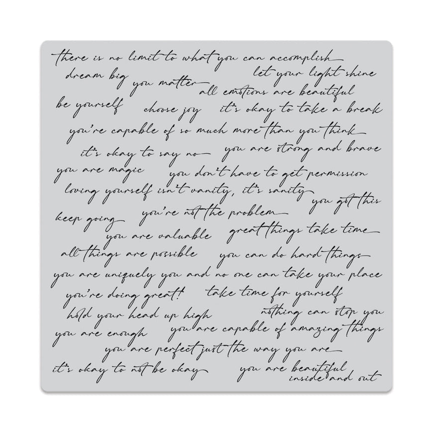 Hero Arts Positive Script Bold Prints Cling Rubber Stamp