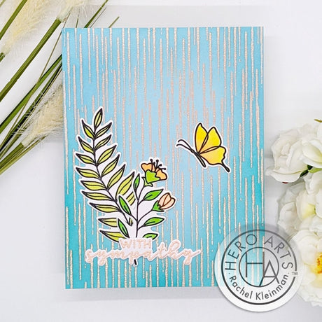 Hero Arts Rain Texture Bold Prints Cling Rubber Stamp