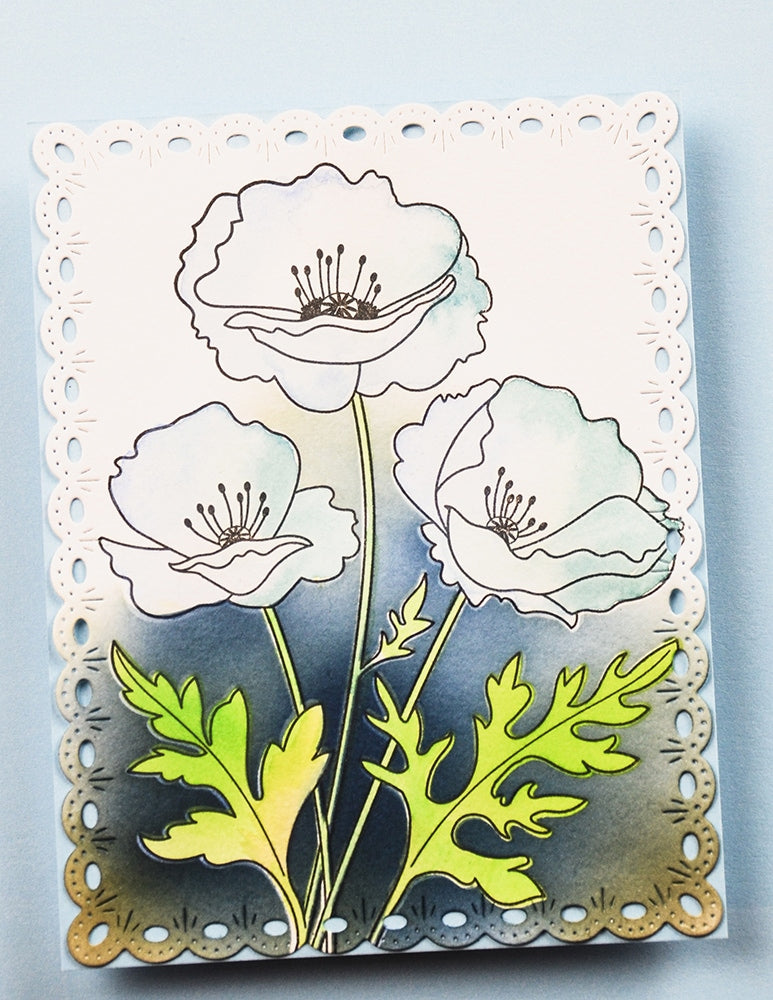 Memory box CL5281D – Playful Poppies Clear Stamp & Die Set