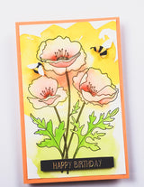 Memory box CL5281D – Playful Poppies Clear Stamp & Die Set
