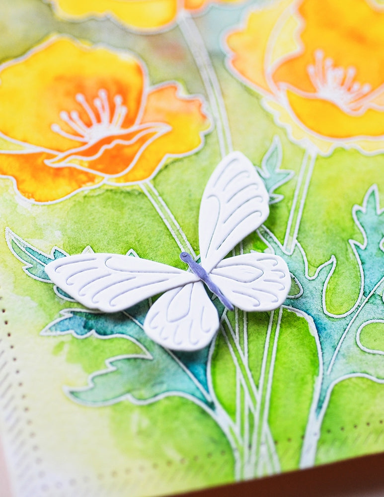 Memory box CL5281D – Playful Poppies Clear Stamp & Die Set