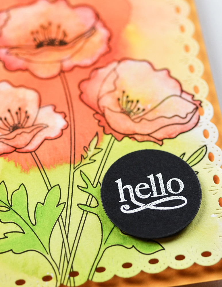 Memory box CL5281D – Playful Poppies Clear Stamp & Die Set