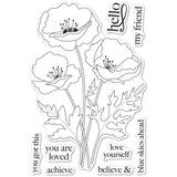Memory box CL5281D – Playful Poppies Clear Stamp & Die Set