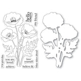 Memory box CL5281D – Playful Poppies Clear Stamp & Die Set
