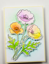 Memory box CL5281D – Playful Poppies Clear Stamp & Die Set