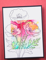 Memory box CL5281D – Playful Poppies Clear Stamp & Die Set