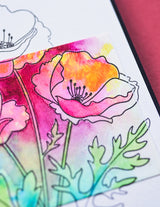 Memory box CL5281D – Playful Poppies Clear Stamp & Die Set