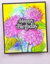 Memory Box Dahlia Stems Stencil Set