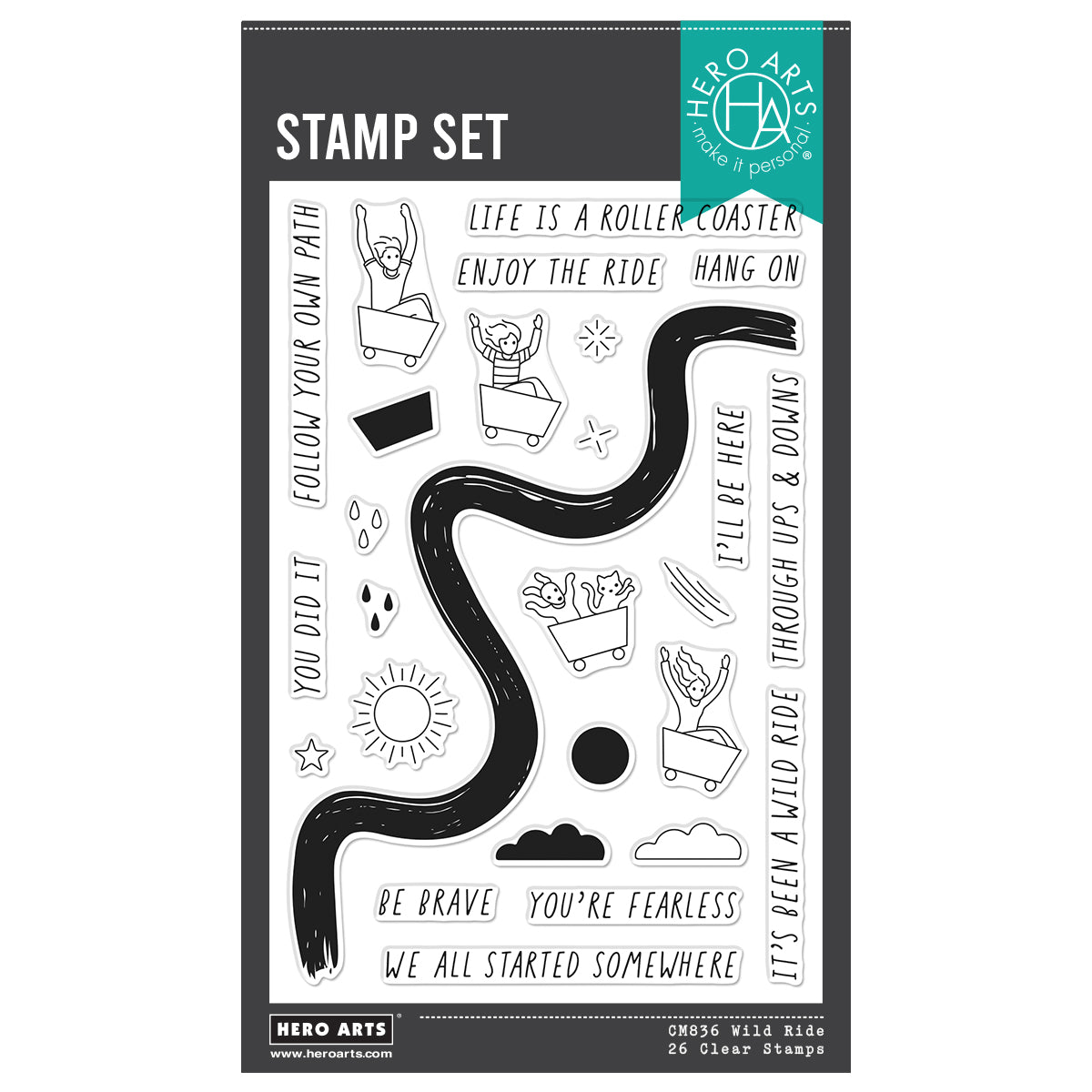 Hero Arts Wild Ride Clear Stamp Set