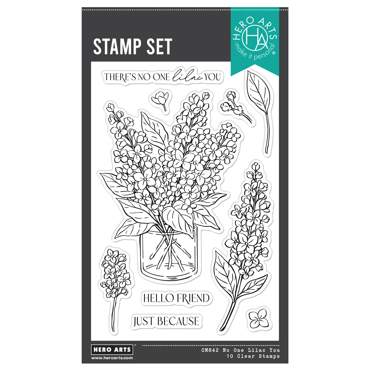 Hero Arts No One Lilac You Stamp & Cut Set