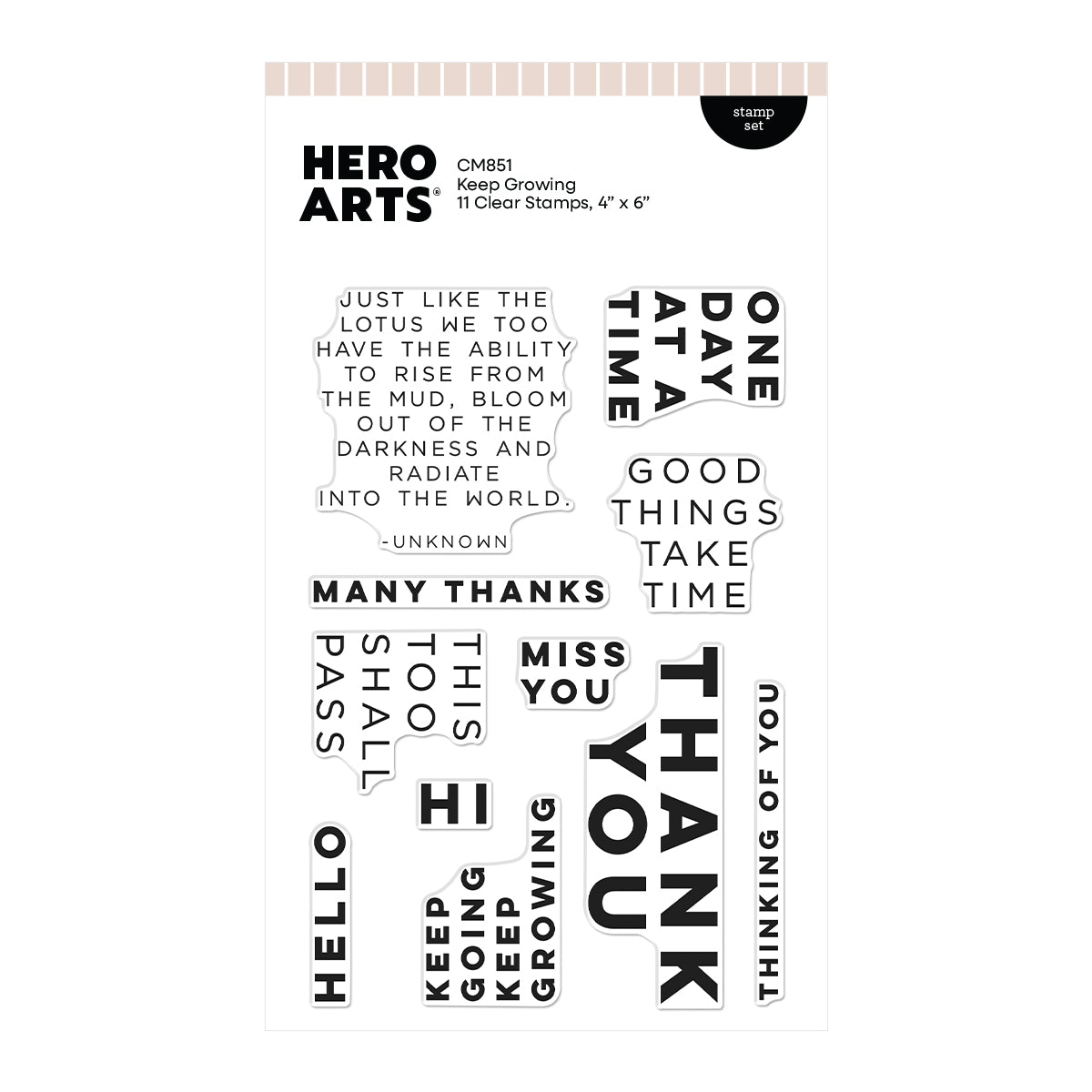 Hero Arts Keep Growing Stamp Set