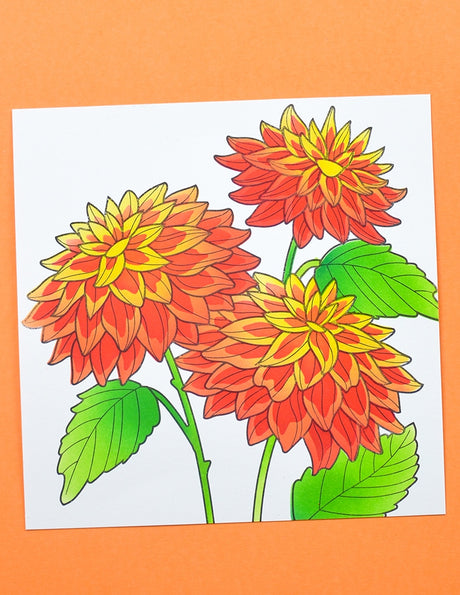 Memory Box Dahlia Stems Stencil Set