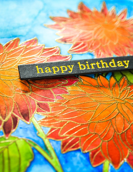 Memory Box Dahlia Stems Stencil Set