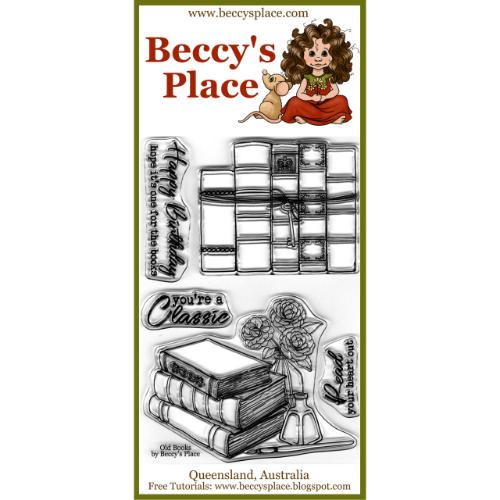 Beccy’s Place Old Books clear stamps