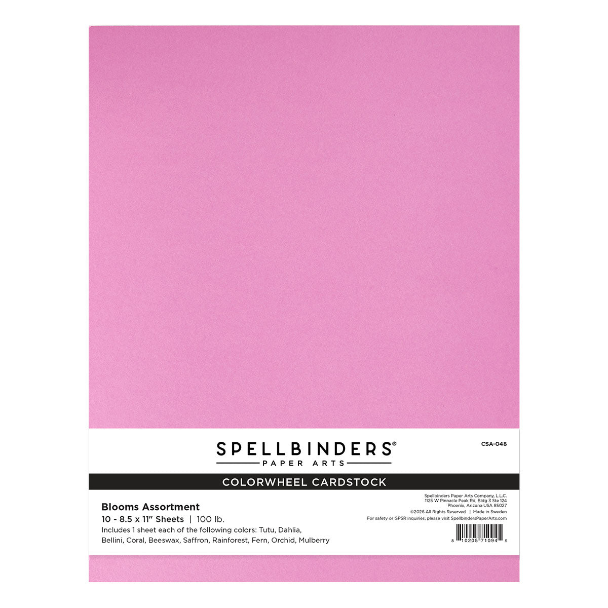 Spellbinders Blooms ColorWheel Cardstock Assortment (10 sheets)