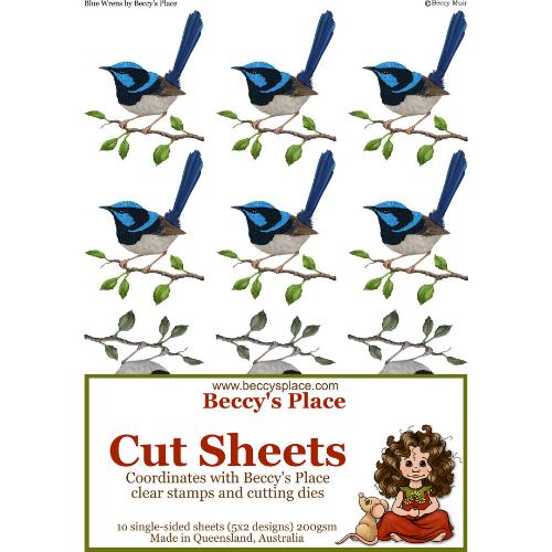 Beccy’s Place Blue Wrens Cut Sheets