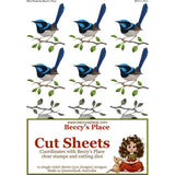 Beccy’s Place Blue Wrens Cut Sheets